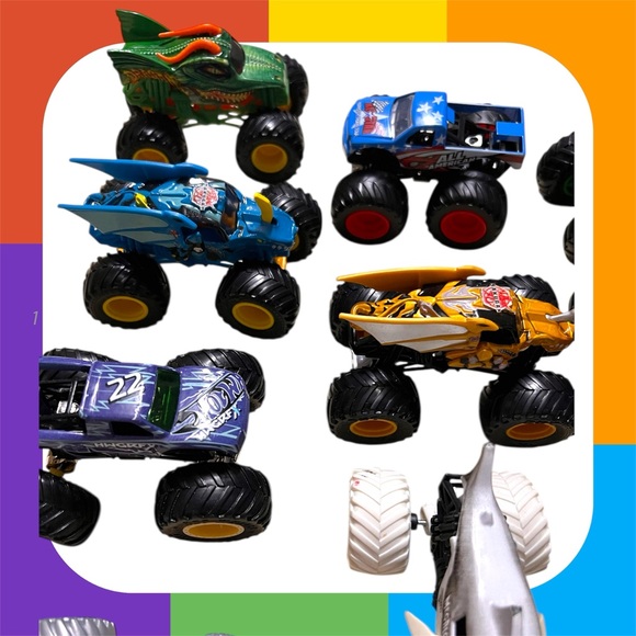 12 Monster/Hot Wheel Truck Toy Set - Picture 3 of 3